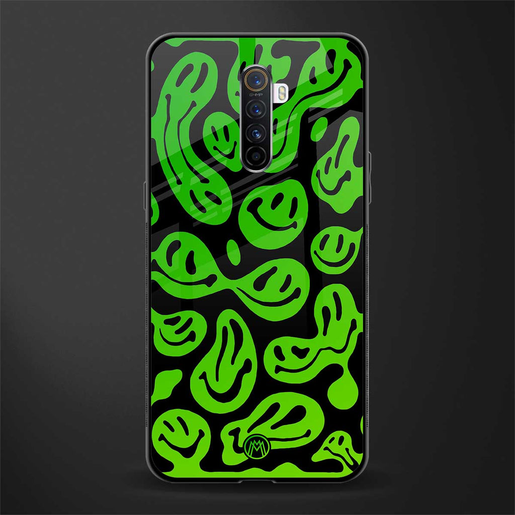 acid smiles neon green glass case for realme x2 pro image