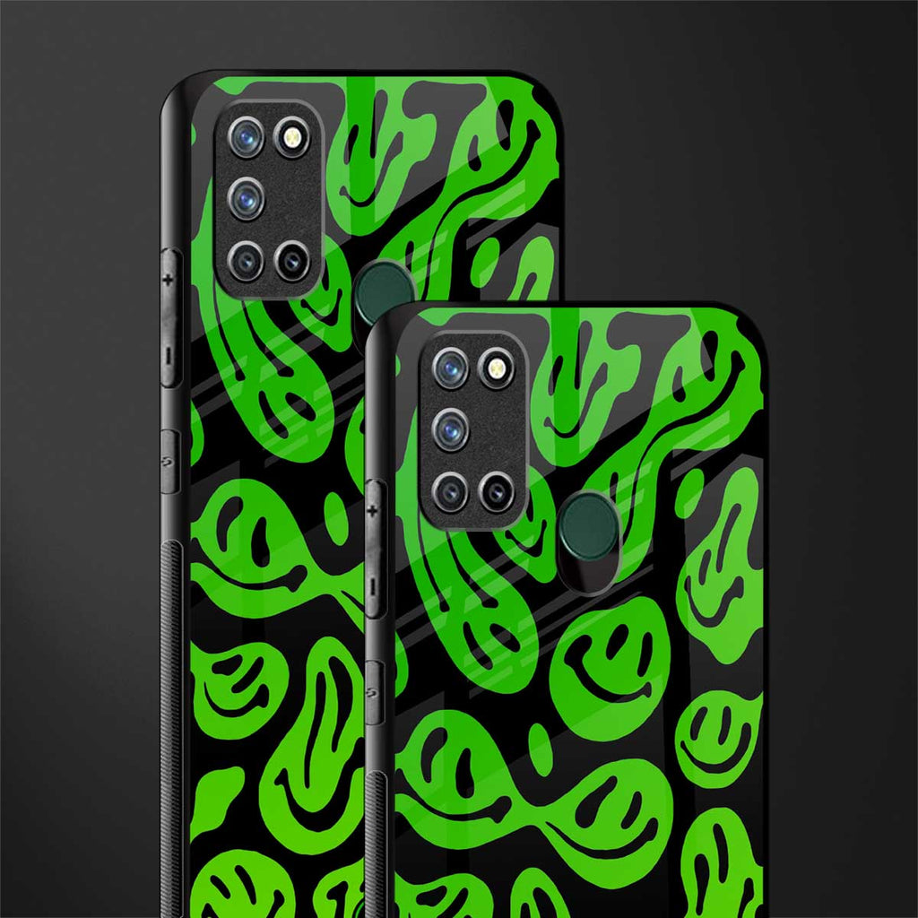 acid smiles neon green glass case for realme 7i image-2