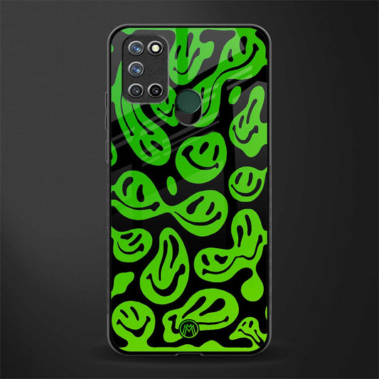 acid smiles neon green glass case for realme 7i image