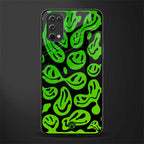 acid smiles neon green glass case for realme 7 pro image