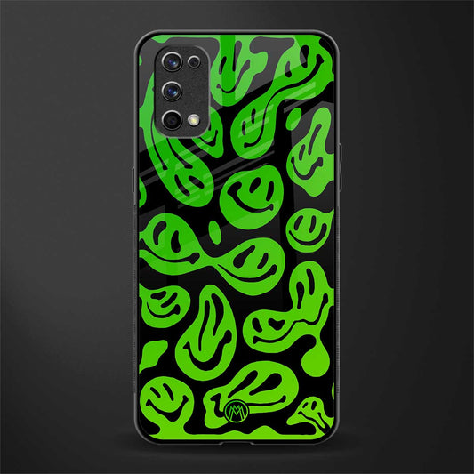 acid smiles neon green glass case for realme 7 pro image