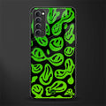 acid smiles neon green glass case for oppo reno 4 pro image