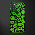 acid smiles neon green glass case for oppo reno 4 pro image