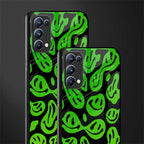 acid smiles neon green glass case for oppo reno 5 pro image-2