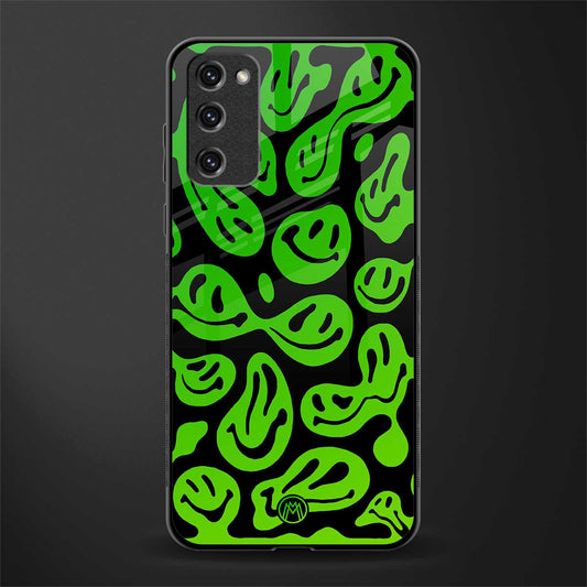 acid smiles neon green glass case for samsung galaxy s20 fe image