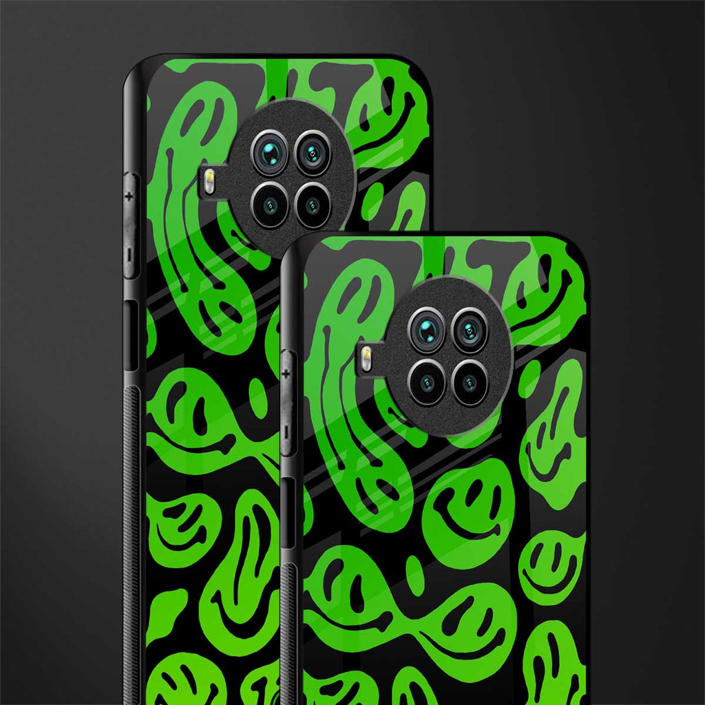 acid smiles neon green glass case for mi 10i image-2