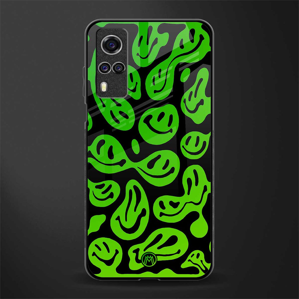 acid smiles neon green glass case for vivo y53s image
