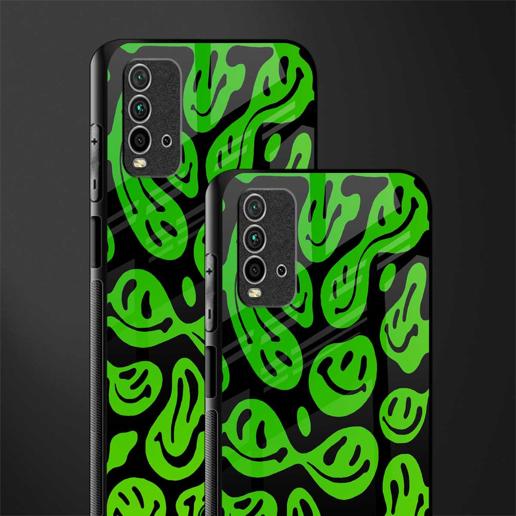 acid smiles neon green glass case for redmi 9 power image-2