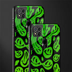 acid smiles neon green glass case for redmi 9 image-2