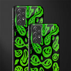 acid smiles neon green glass case for samsung galaxy a32 4g image-2