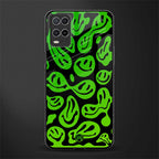 acid smiles neon green glass case for oppo a54 image
