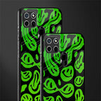 acid smiles neon green glass case for realme c21 image-2