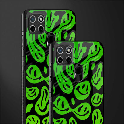 acid smiles neon green glass case for realme c21 image-2
