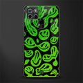 acid smiles neon green glass case for realme c21 image