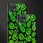 acid smiles neon green glass case for samsung galaxy a22 5g image-2