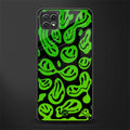 acid smiles neon green glass case for samsung galaxy a22 5g image