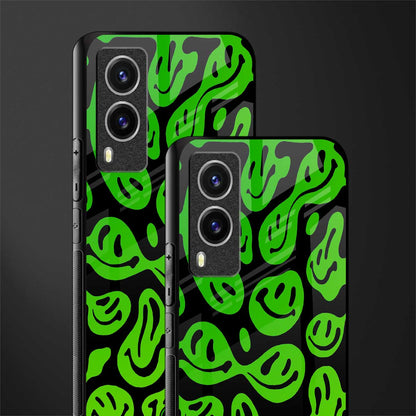 acid smiles neon green glass case for vivo v21e 5g image-2