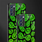 acid smiles neon green glass case for oppo reno6 pro 5g image-2