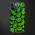 acid smiles neon green glass case for iphone 12 pro image