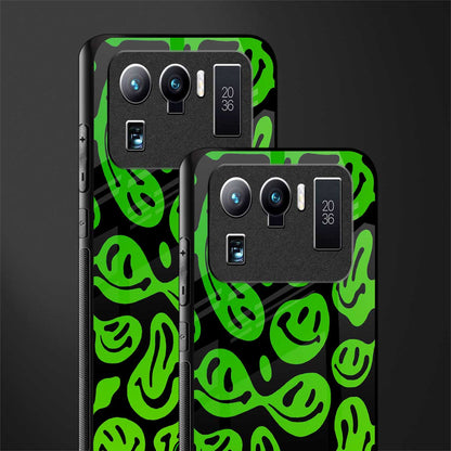 acid smiles neon green glass case for mi 11 ultra 5g image-2