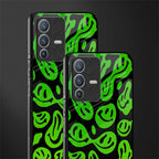 acid smiles neon green glass case for vivo v23 pro 5g image-2
