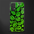 acid smiles neon green back phone cover | glass case for samsung galaxy a13 4g