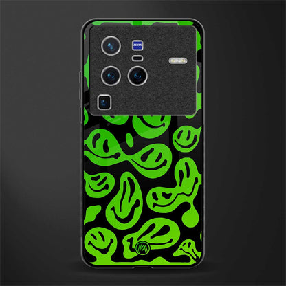 acid smiles neon green glass case for vivo x80 pro 5g image