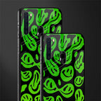 acid smiles neon green glass case for samsung a21 image-2