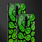 acid smiles neon green glass case for oneplus 8 image-2
