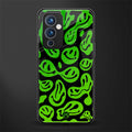 acid smiles neon green back phone cover | glass case for oneplus 9