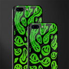acid smiles neon green glass case for iphone 7 plus image-2
