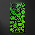 acid smiles neon green back phone cover | glass case for vivo y72