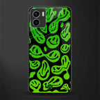 acid smiles neon green back phone cover | glass case for vivo y72