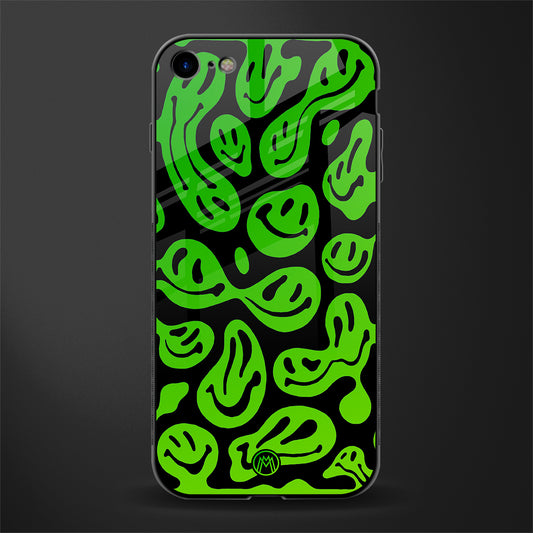 acid smiles neon green glass case for iphone 7 image