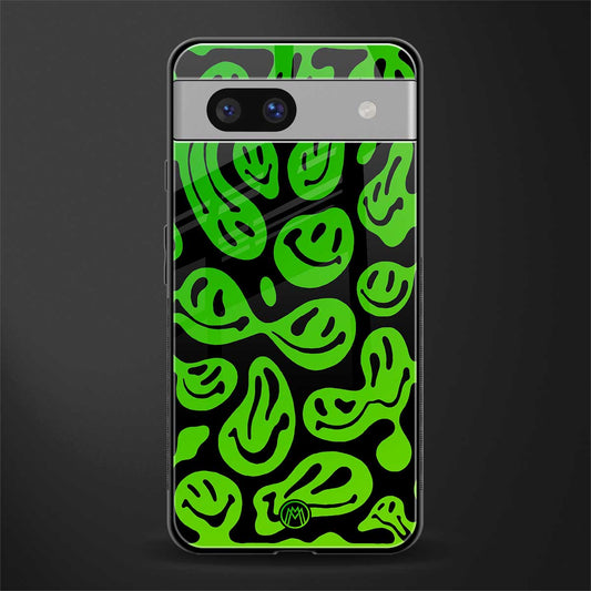 acid smiles neon green back phone cover | glass case for Google Pixel 7A
