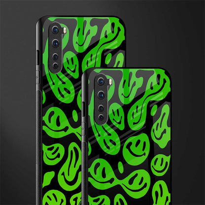 acid smiles neon green glass case for oneplus nord ac2001 image-2