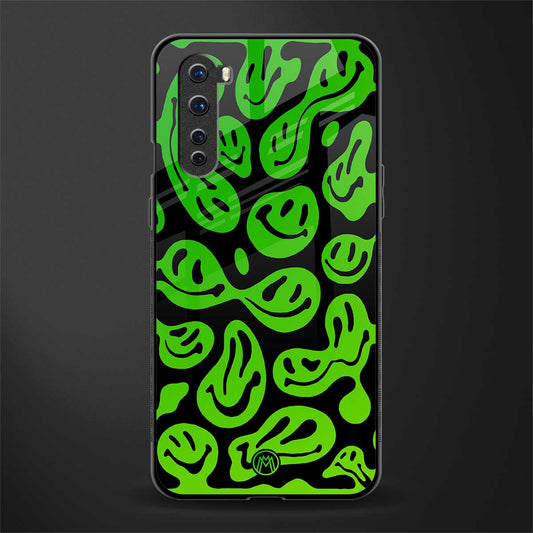 acid smiles neon green glass case for oneplus nord ac2001 image