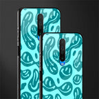 acid smiles turquoise edition glass case for poco x2 image-2