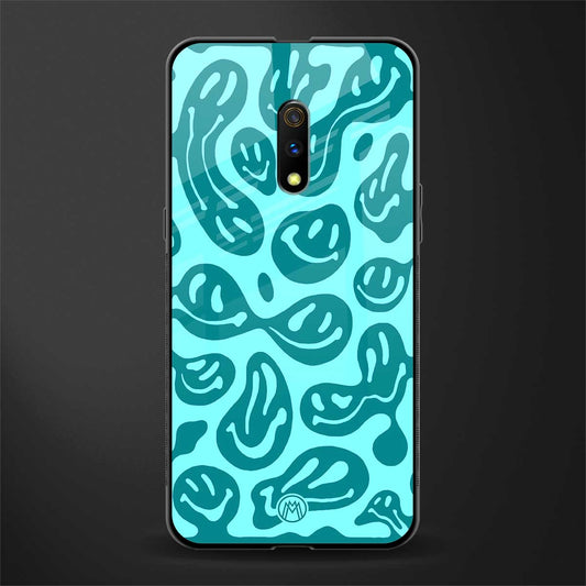 acid smiles turquoise edition glass case for oppo k3 image