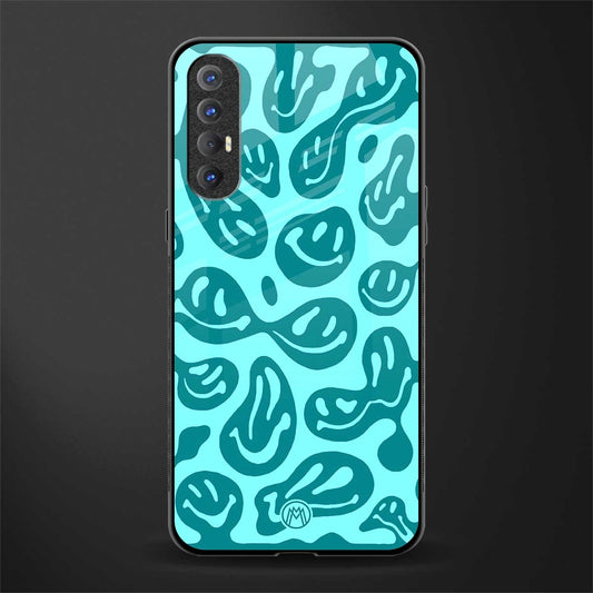 acid smiles turquoise edition glass case for oppo reno 3 pro image