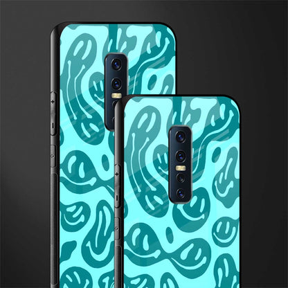 acid smiles turquoise edition glass case for vivo v17 pro image-2
