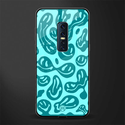 acid smiles turquoise edition glass case for vivo v17 pro image