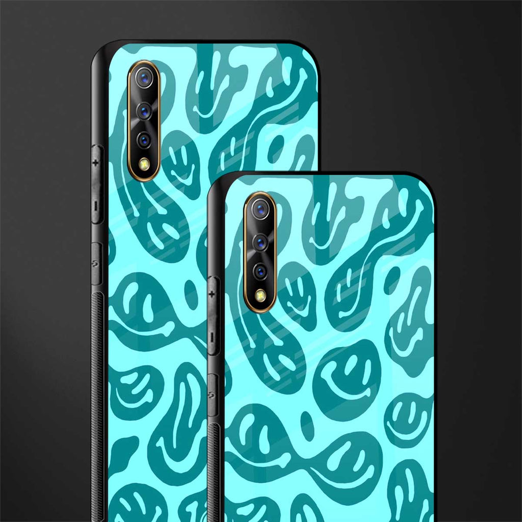 acid smiles turquoise edition glass case for vivo s1 image-2