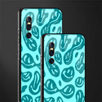 acid smiles turquoise edition glass case for vivo v15 pro image-2