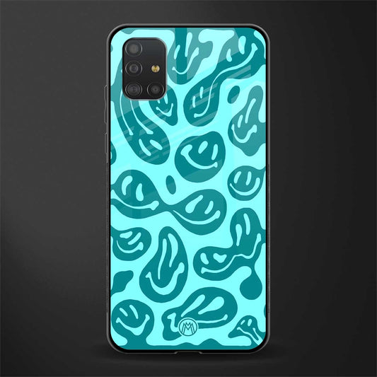acid smiles turquoise edition glass case for samsung galaxy a51 image
