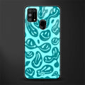 acid smiles turquoise edition glass case for samsung galaxy f41 image