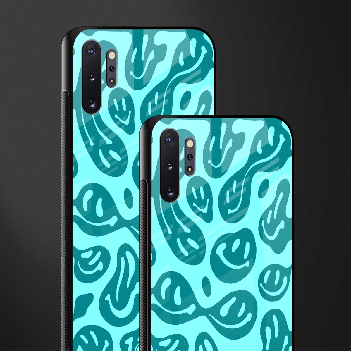acid smiles turquoise edition glass case for samsung galaxy note 10 plus image-2