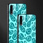 acid smiles turquoise edition glass case for samsung galaxy a70s image-2