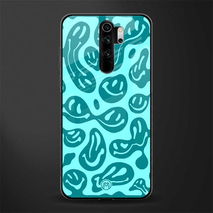 acid smiles turquoise edition glass case for redmi note 8 pro image
