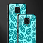 acid smiles turquoise edition glass case for redmi note 9 pro max image-2